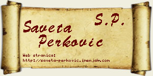 Saveta Perković vizit kartica